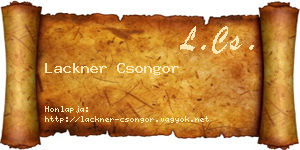 Lackner Csongor névjegykártya